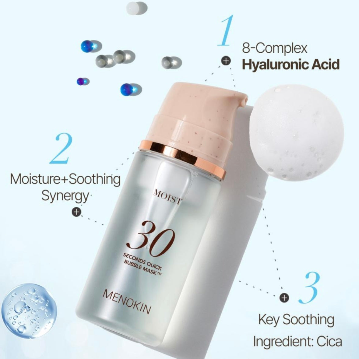 Menokin 30秒免洗泡泡保濕面膜 (95ml)