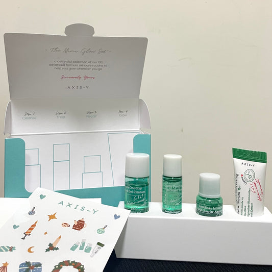 [ 現貨 ] AXIS-Y The Mini Glow Set (1盒4枝)潔面·爽膚水·精華￼