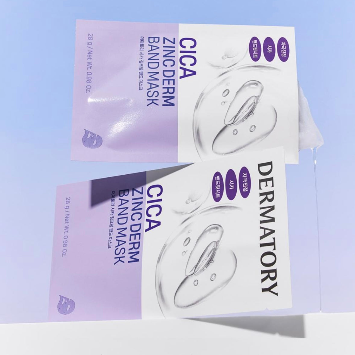 Dermatory CICA Zinc Derm Band Mask 積雪草鎮靜舒緩保濕淨膚面膜(4+1片)