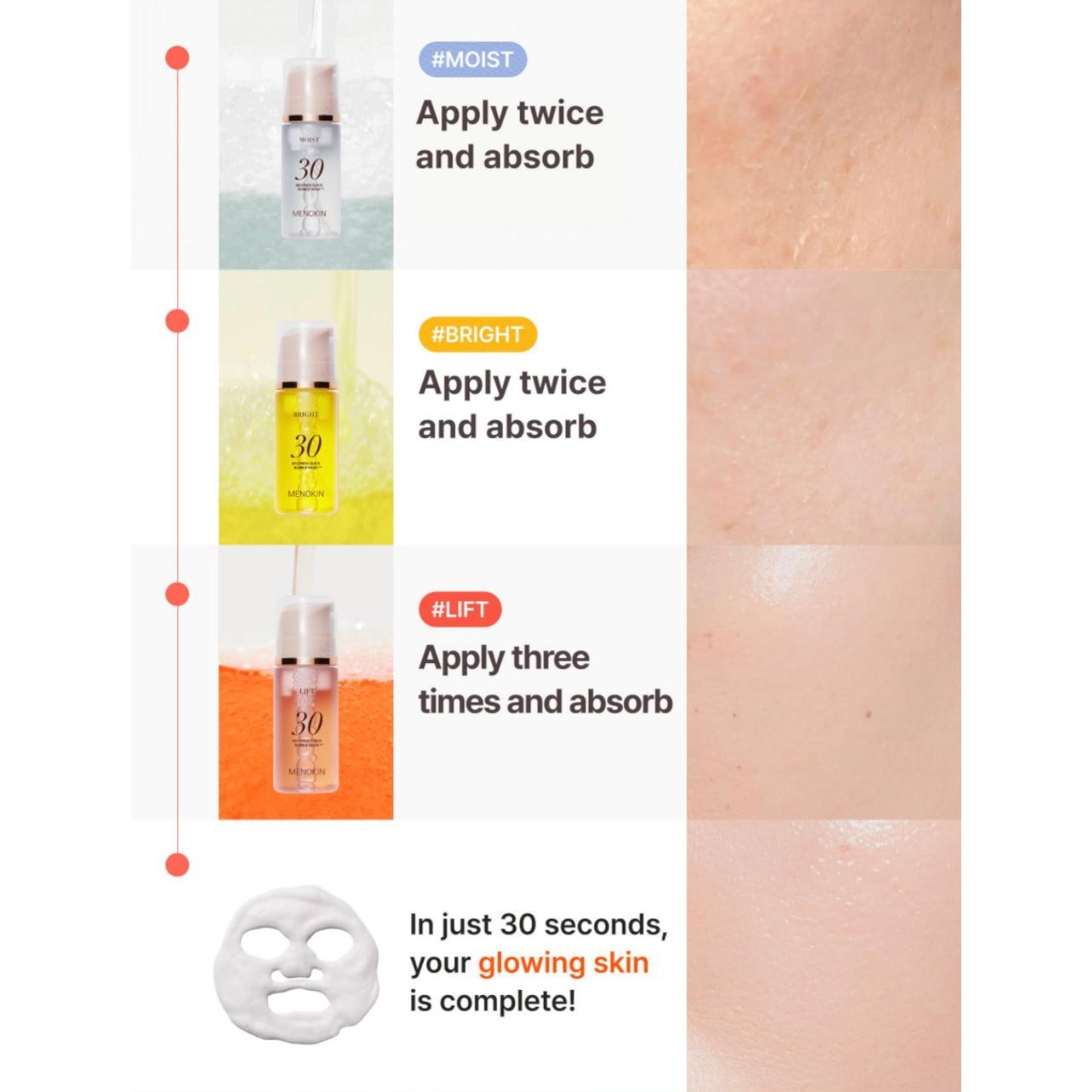 Menokin 30秒免洗泡泡保濕面膜 (95ml)