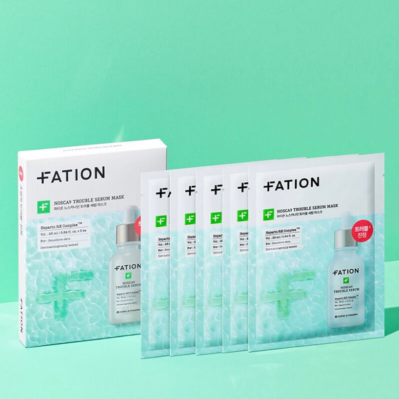 Fation東亞藥廠出品 速效去痘舒緩鎮靜面膜 (一盒5片)￼