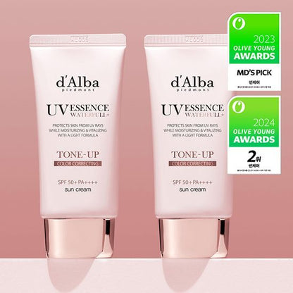 (1+1) [d’Alba]懶人必備Tone up粉色提亮調色防晒霜(50ml)/(50ml+50ml+20ml)