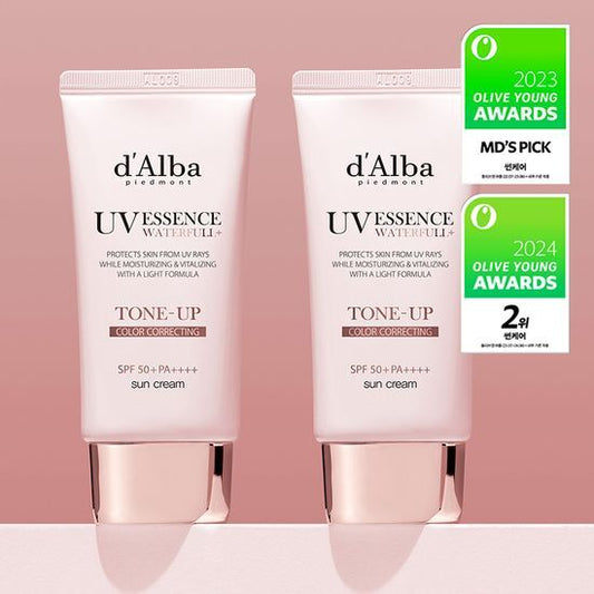 (1+1) [d’Alba]懶人必備Tone up粉色提亮調色防晒霜(50ml)/(50ml+50ml+20ml)